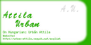 attila urban business card
